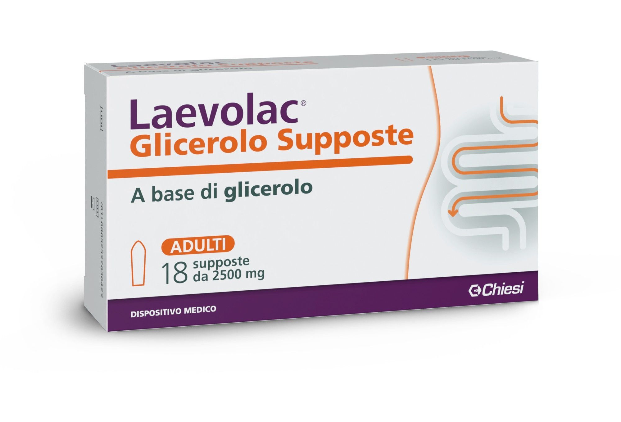 Lae_Glicerolo_Supposte_BOX-ombra LAEVOLAC<sup>®</sup> GLICEROLO
